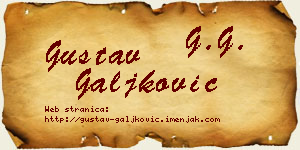 Gustav Galjković vizit kartica